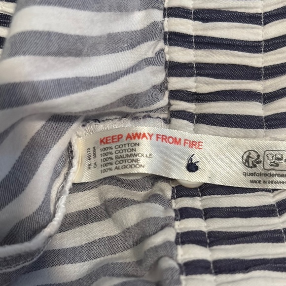 Anthropologie XXS The Wren Boxer Shorts with Navy and White stripes - Picture 4 of 4